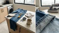 Jeans demasiado largos: el dobladillo que conserva el orillo original (y parece de fábrica)
