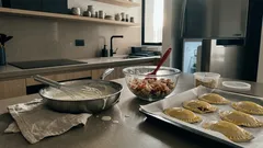 El truco para unas empanadas de pollo y tocineta cremosas (sin humedecer la masa)