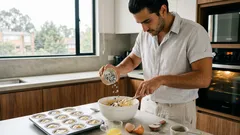 El truco sencillo para unos muffins de vainilla con chips de chocolate esponjosos en 30 minutos